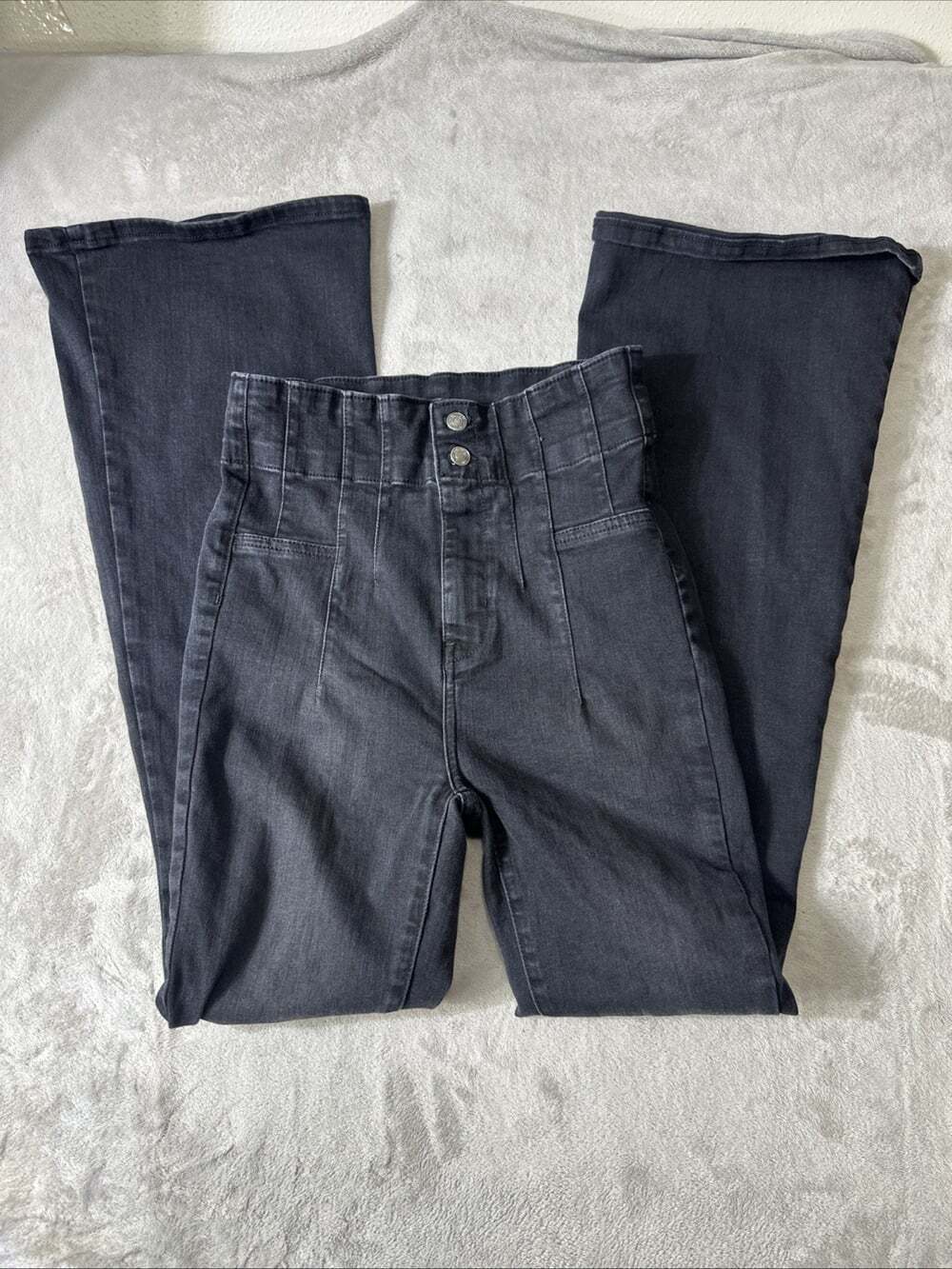We The Free by Free People Women’s Size 29 High Rise Flare Jeans Black Wash